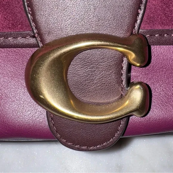 Coach Soft Tabby in Deep Berry - Picture 8 of 8